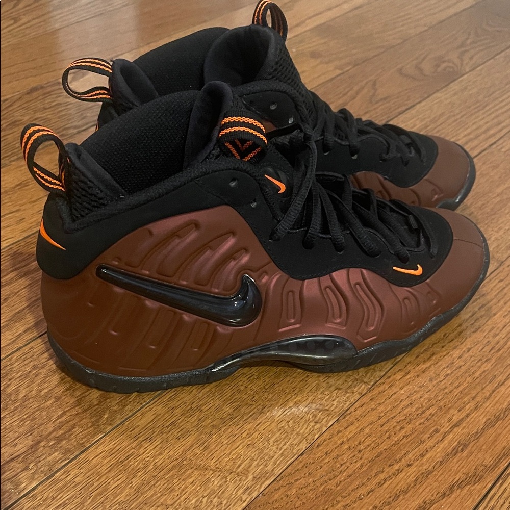 GS Nike Foamposite ”Crimson Copper” Pro Black and Brown with Oraange Accents